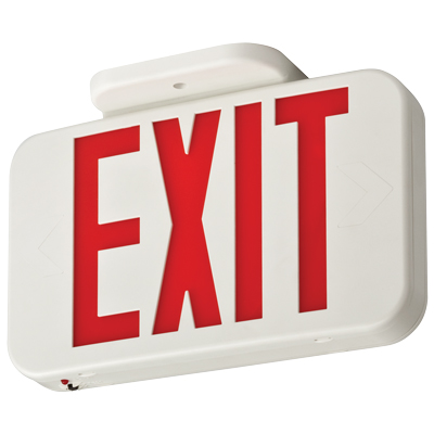 Thermoplastic LED emergency exit, red, L